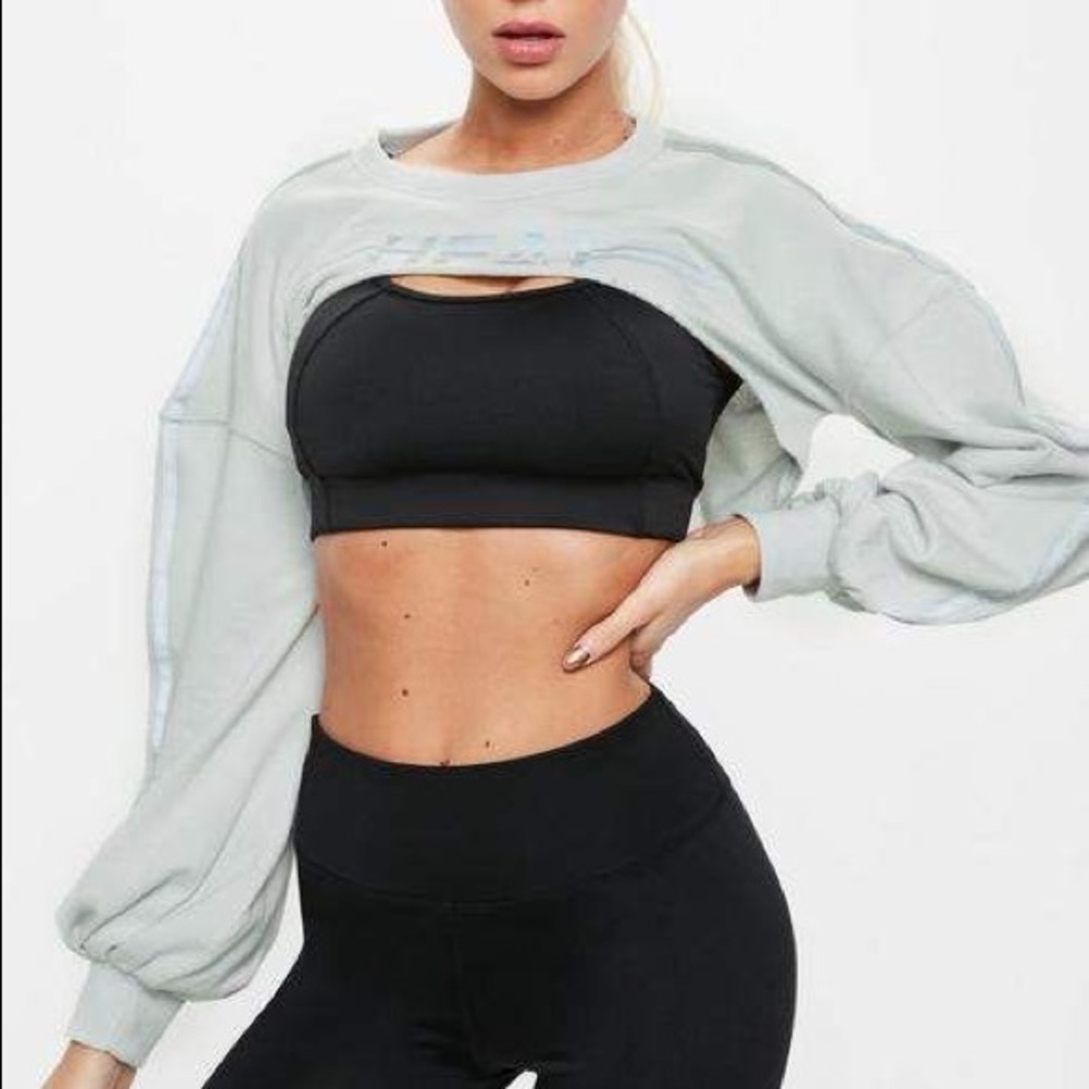 Heat Slogan Cut Off Sweater